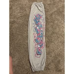 ROMWE Stay Cool Grey Jogger Sweatpants Women’s Size S